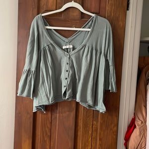 We the free loose crop boho tee